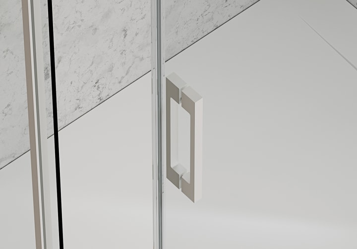 Paroi de douche angulaire coulissante Aria Bruntec détail 12