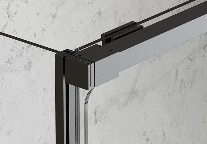 Paroi de douche angulaire coulissante Aria Bruntec détail 11