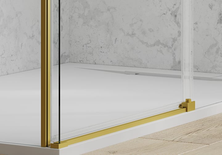 Paroi de douche angulaire coulissante Aria Bruntec détail 8