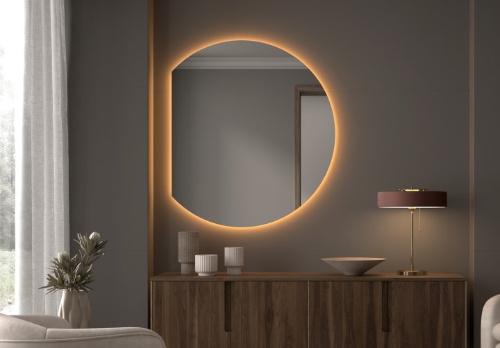 Miroir Zoni Bruntec Luna avec éclairage LED environnement 8
