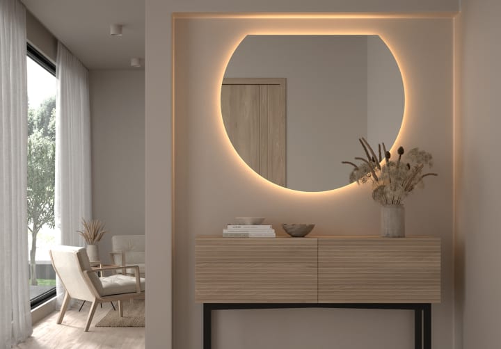 Miroir Zoni Bruntec Luna avec éclairage LED principal 4