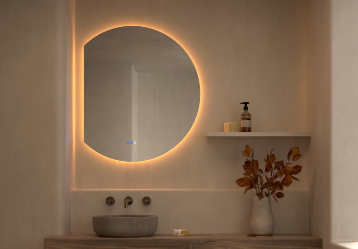 Miroir Zoni Bruntec Luna avec éclairage LED principal 1