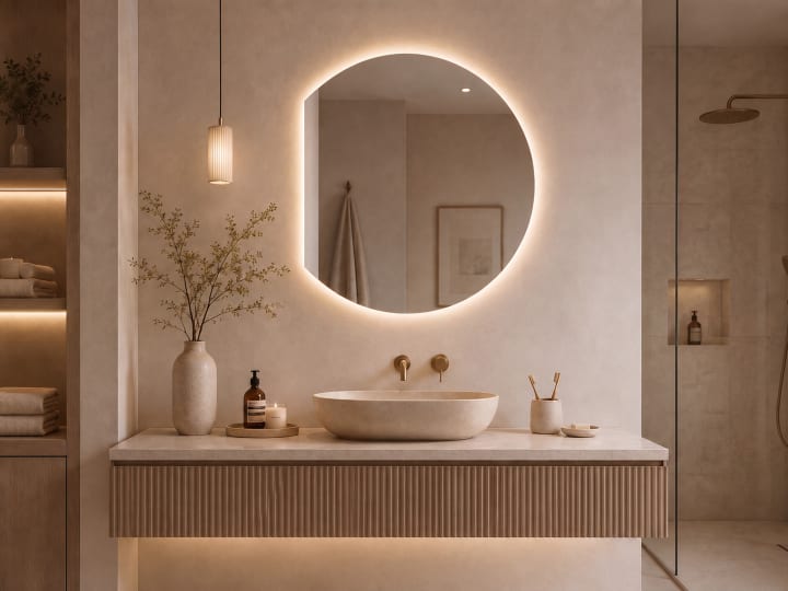 Miroir Zoni Bruntec Luna avec éclairage LED détail 5