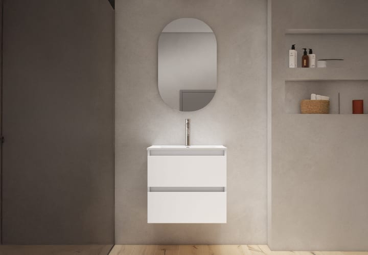 Ensemble de meubles de salle de bains à faible profondeur 40 cm Nido Viso principal 1