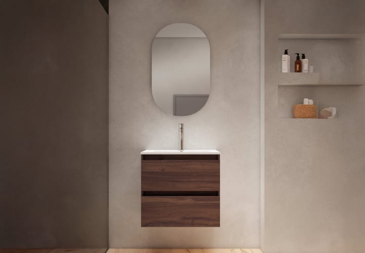 Ensemble de meubles de salle de bains à faible profondeur 40 cm Nido Viso principal 3