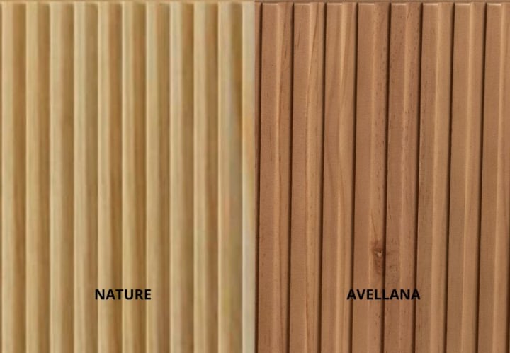 Meuble de salle de bains en bois massif sur mesure avec plan de toilette en bois Alpes 1 Bruntec détail 6
