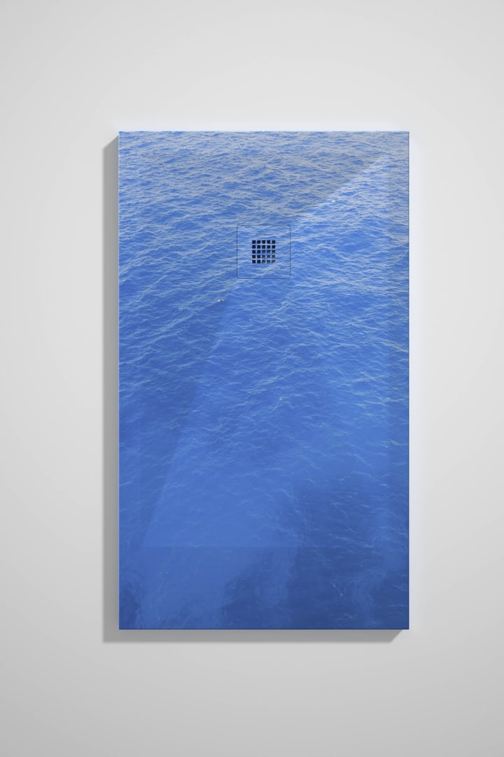 Receveurs de douche en résine décorés Design 3D Bleu Bruntec option 11