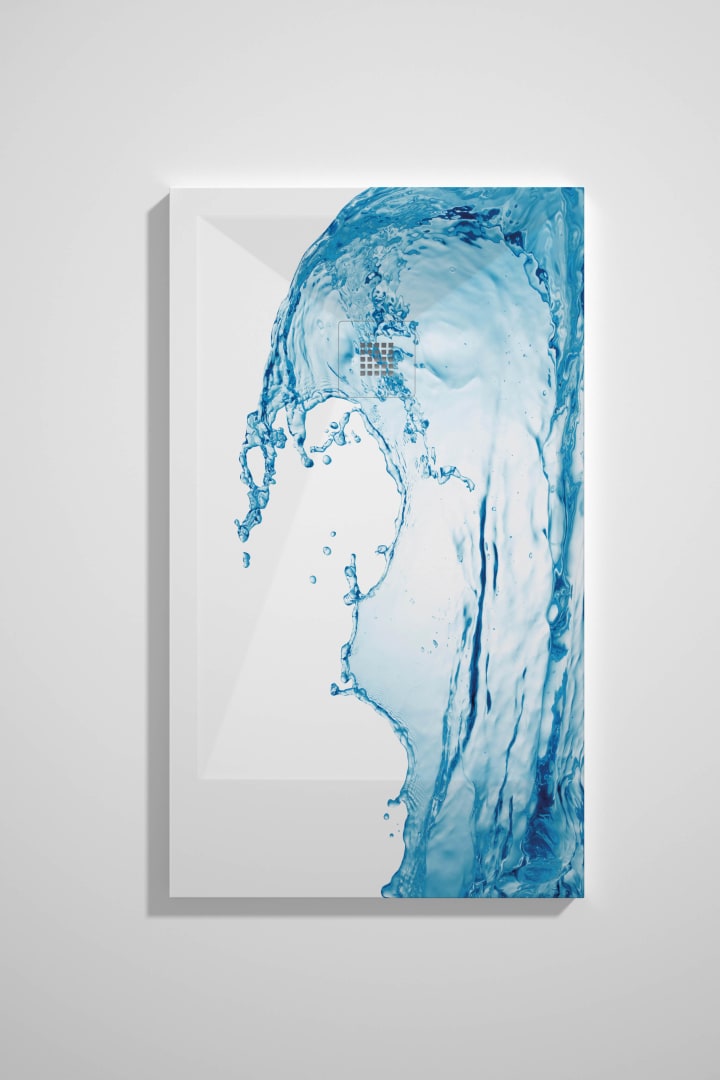 Receveurs de douche en résine décorés Design 3D Bleu Bruntec option 8