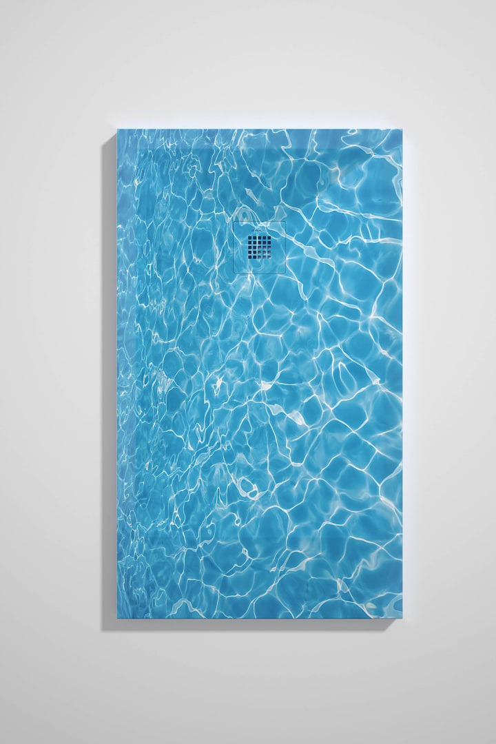Receveurs de douche en résine décorés Design 3D Bleu Bruntec option 7