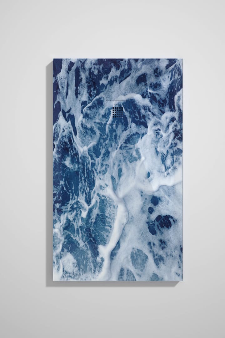 Receveurs de douche en résine décorés Design 3D Bleu Bruntec option 10
