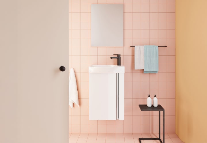 Ensemble complet de meubles de salle de bains à profondeur réduite 34 cm Elegance Royo principal 3