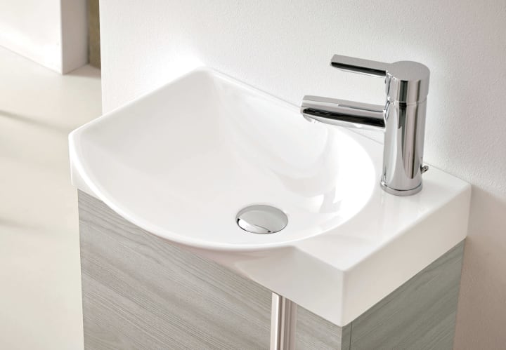 Ensemble complet de meubles de salle de bains à profondeur réduite 34 cm Elegance Royo détail 9