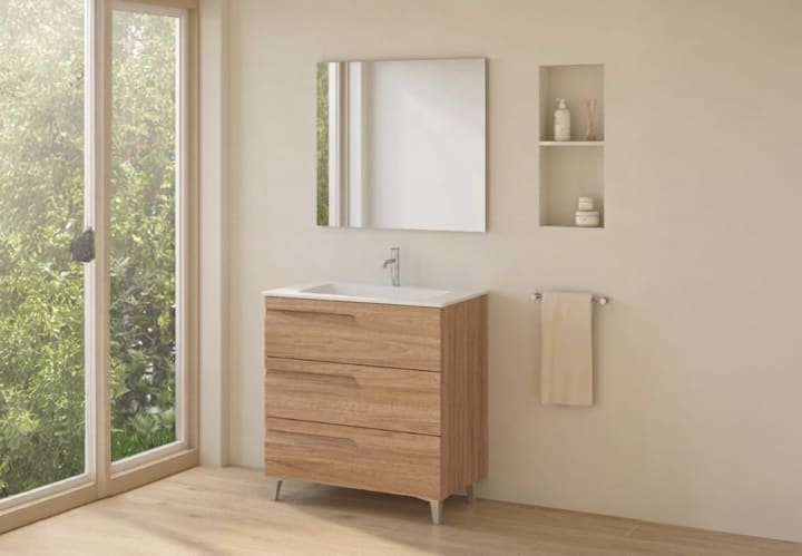 Ensemble de meubles de salle de bains profondeur réduite 39 cm Vitale Royo principal 6