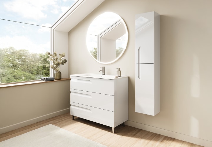 Ensemble de meubles de salle de bains profondeur réduite 39 cm Vitale Royo principal 3