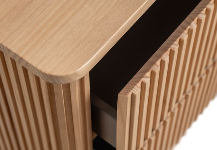 Meubles de salle de bains avec comptoir en bois massif Baviera Bruntec détail 6