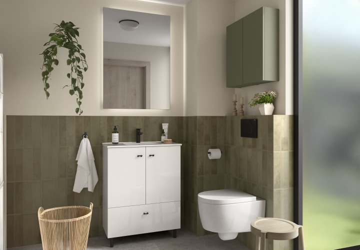 Ensemble de meubles de salle de bains fond réduit 35 cm Inara Salgar principal 3
