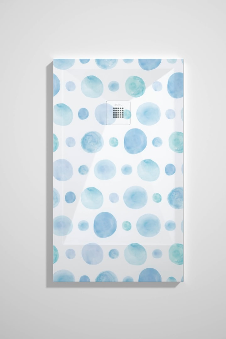 Receveurs de douche en résine décorés Design 3D Coloré Bruntec option 9