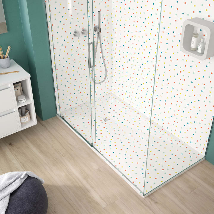 Receveurs de douche en résine décorés Design 3D Coloré Bruntec environnement 1