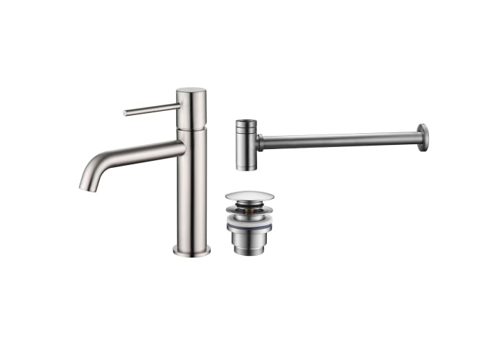 Pack Robinet de lavabo Imex Monza + bonde clic-clac + siphon rond exposé principal 5