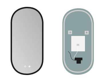 Miroir de salle de bains avec éclairage LED Tokyo Ledimex croquis 9