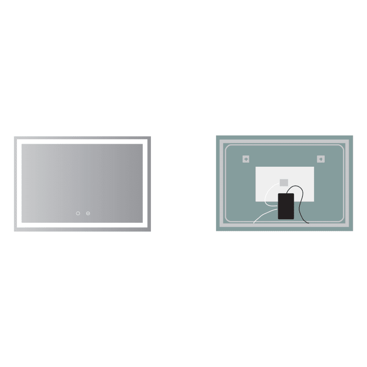 Miroir de salle de bains LED Holanda Ledimex croquis 9