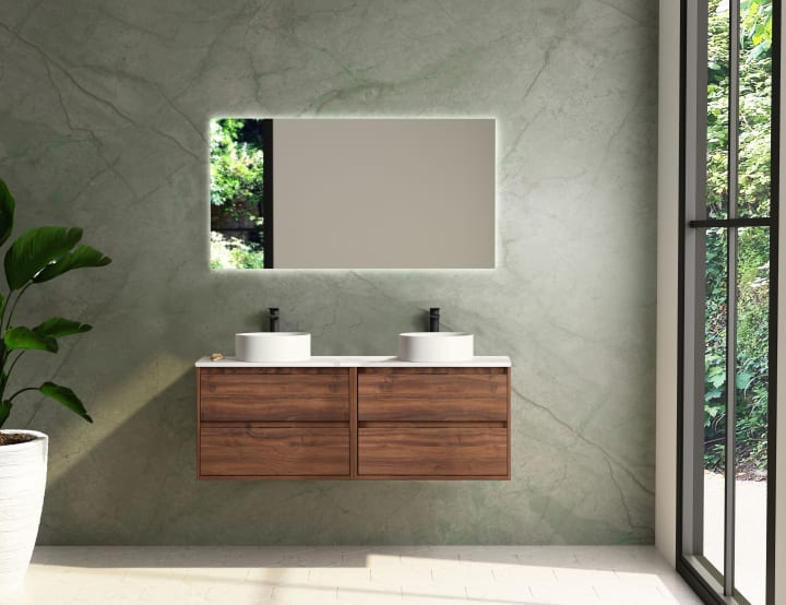Meuble de salle de bains avec plan de toilette en résine Boston Bruntec principal 2