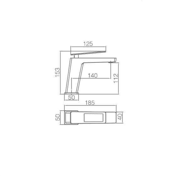 Mitigeur de lavabo Suecia Imex croquis 10