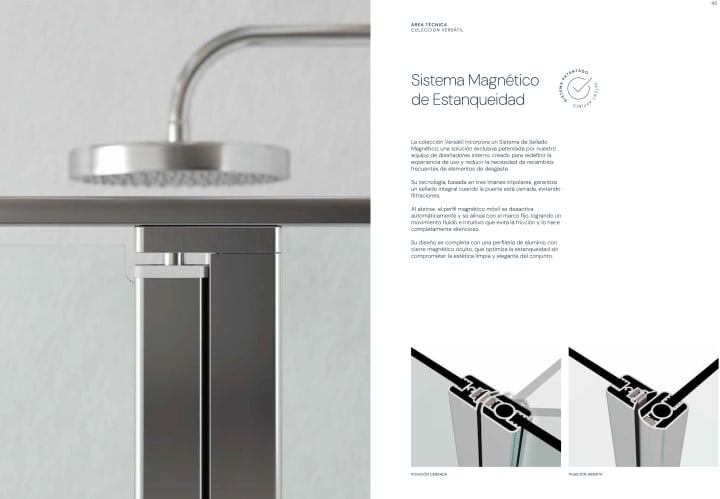 Paroi de douche Versatil VR Plus 208 Profiltek détail 3