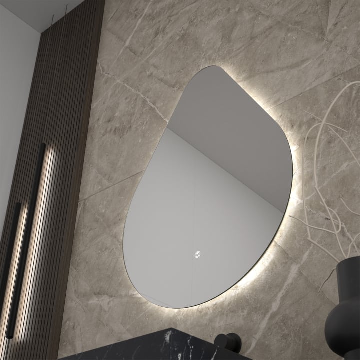 Miroir de salle de bains avec LED Lluvia Eurobath détail 2
