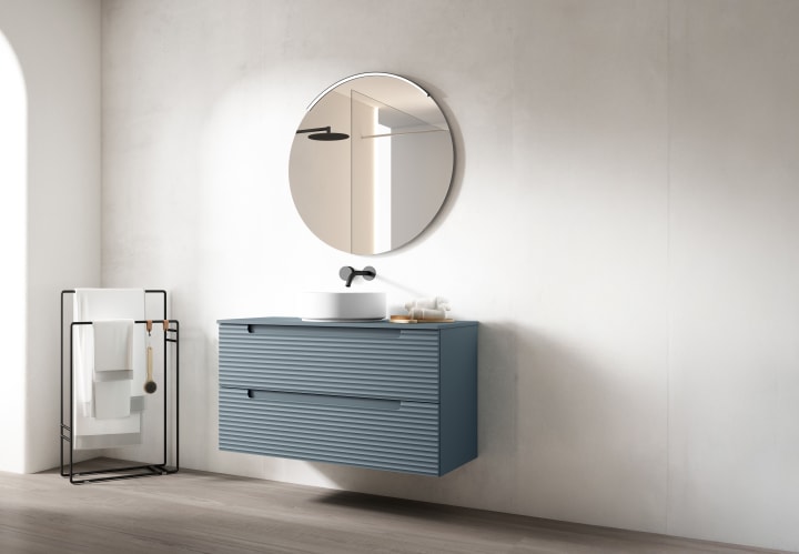 Meuble de salle de bains avec plan de toilette hydrofuge Kyoto Viso principal 2