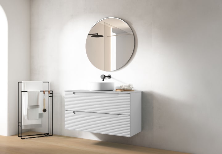 Meuble de salle de bains avec plan de toilette hydrofuge Kyoto Viso principal 4