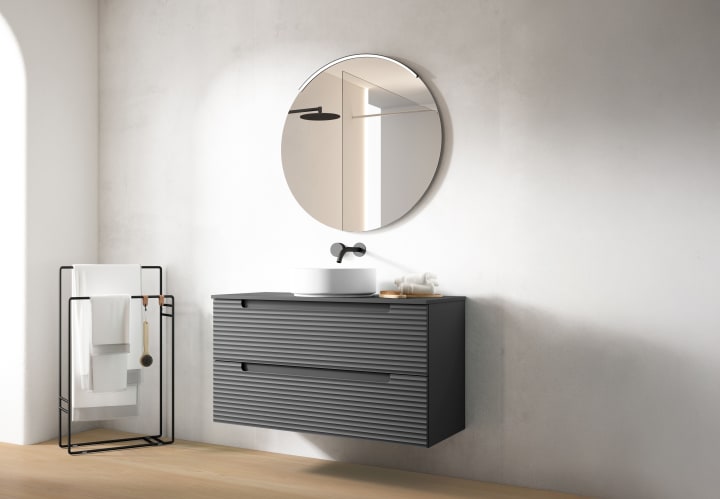 Meuble de salle de bains avec plan de toilette hydrofuge Kyoto Viso principal 5