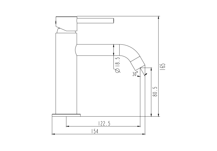 Mitigeur de lavabo Sirio GME croquis 10