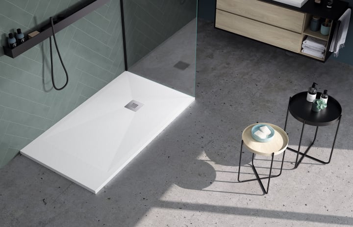 Receveur de douche en résine Design Basic Bruntec principal 1