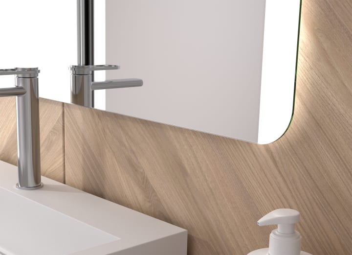 Miroir de salle de bains avec éclairage LED Mavi Eurobath détail 1