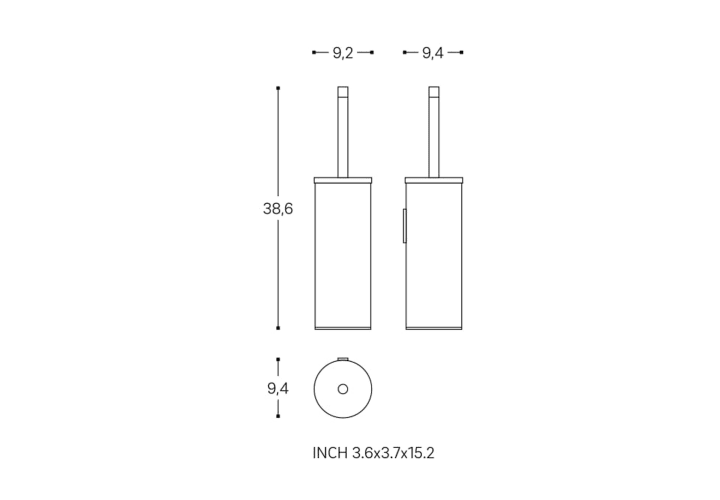 Porte-brosse de toilette Logic Cosmic croquis 7