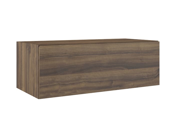 Meuble de salle de bains avec plan de toilette en bois de 10 cm de hauteur, monocolore Nomad Visobath détail 5