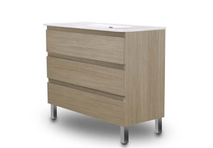 Meuble de salle de bains en bois Vilma Bruntec principal 5