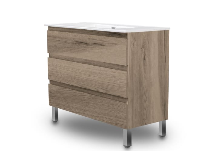 Meuble de salle de bains en bois Vilma Bruntec principal 3