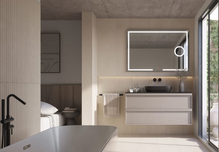 Miroir de salle de bain avec éclairage LED Malta Ledimex environnement 8