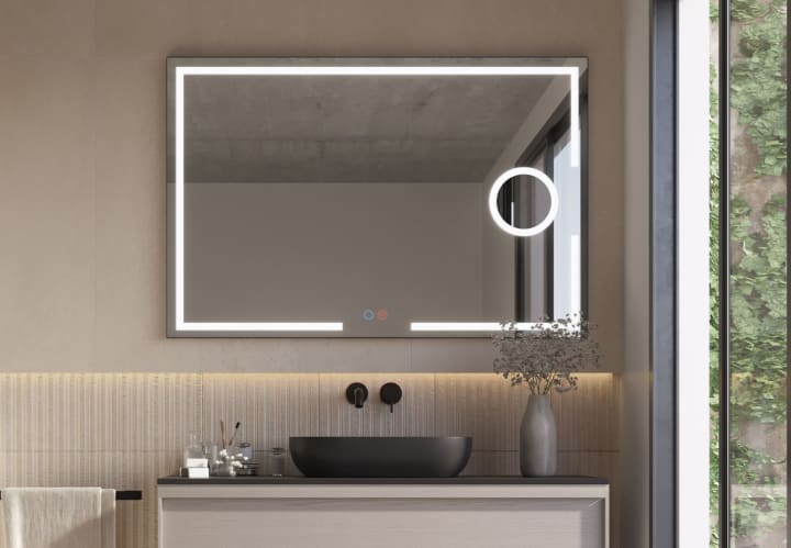Miroir de salle de bain avec éclairage LED Malta Ledimex principal 1