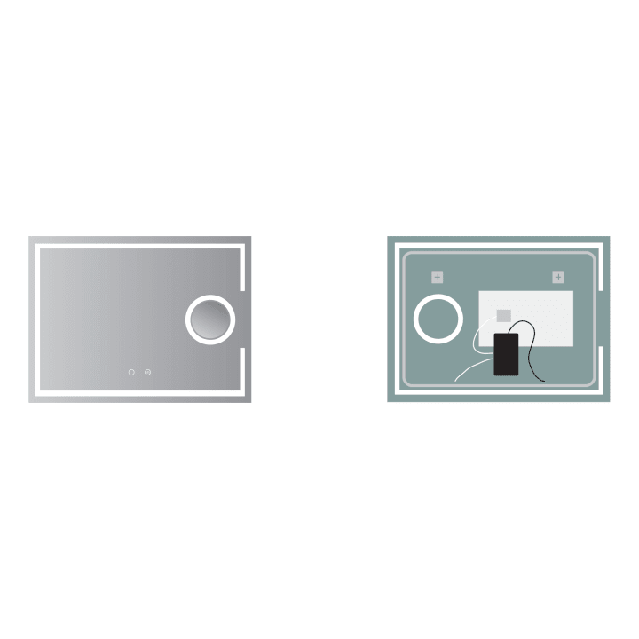 Miroir de salle de bain avec éclairage LED Malta Ledimex croquis 9