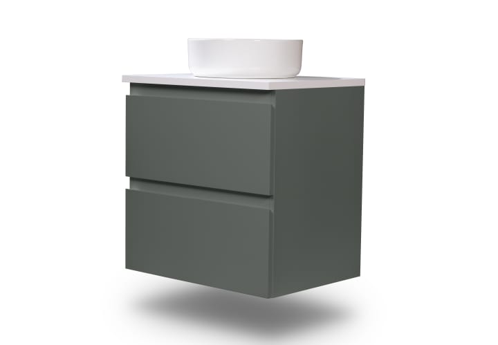 Petit meuble de salle de bain Nivo Bruntec 2 tiroirs suspendu principal 5