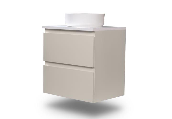 Petit meuble de salle de bain Nivo Bruntec 2 tiroirs suspendu principal 4
