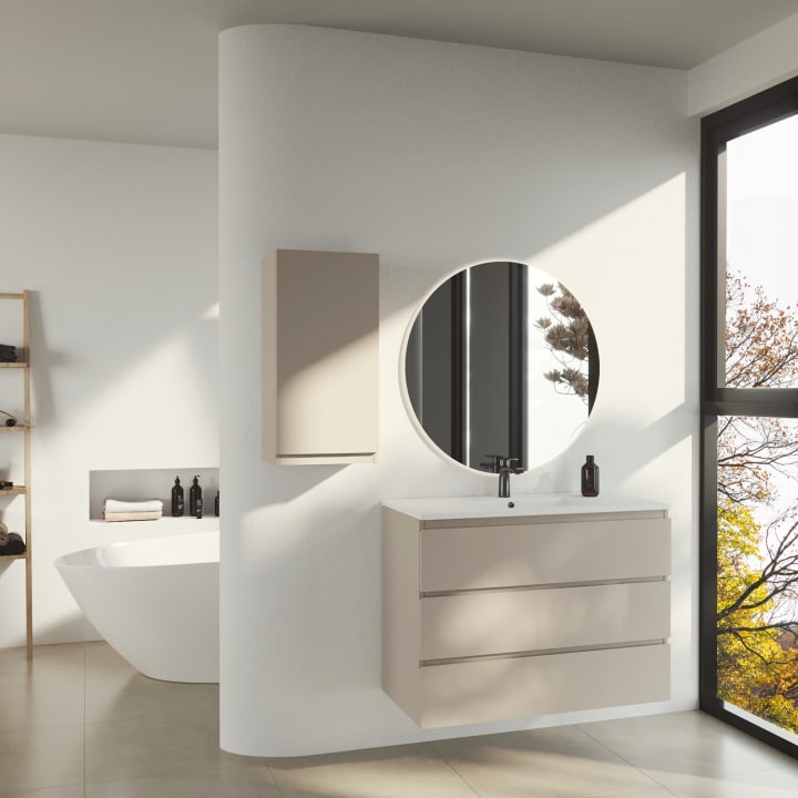 Meuble de salle de bains laqué Vilma Bruntec principal 1