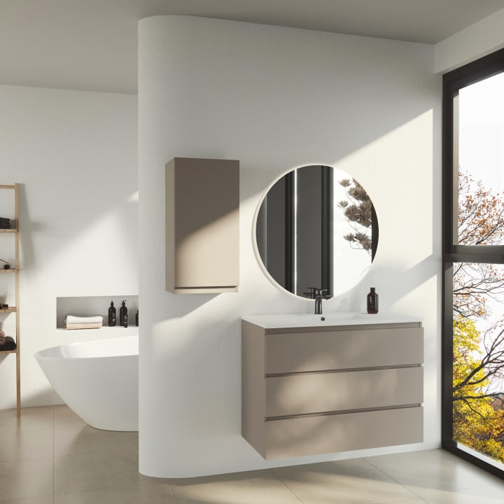 Meuble de salle de bains laqué Vilma Bruntec principal 2