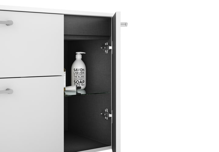 Ensemble de meubles de salle de bains suspendu avec lavabo Flat Verso Viso détail 8