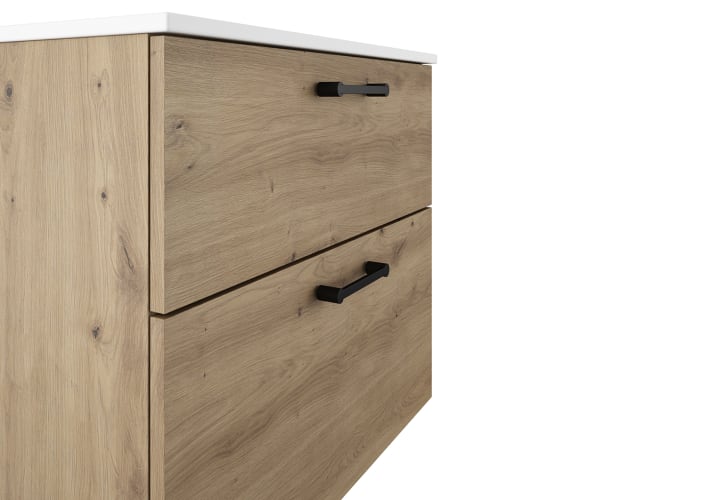 Ensemble de meubles de salle de bains suspendu avec lavabo Flat Verso Viso détail 11