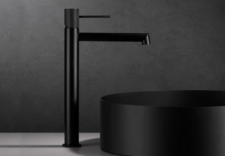 Robinet de lavabo à bec haut Line Imex + bonde click-clack Pack environnement 8