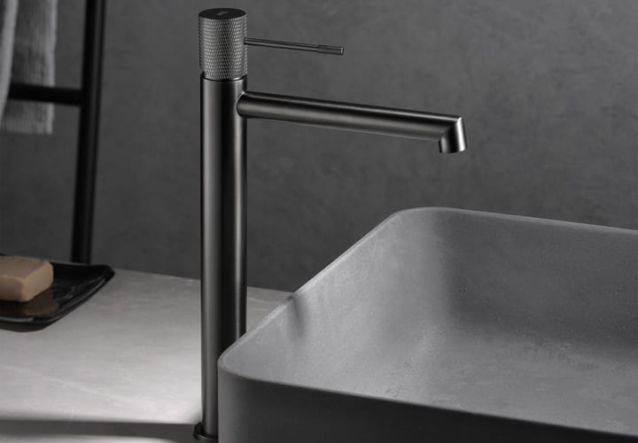 Robinet de lavabo à bec haut Line Imex + bonde click-clack Pack environnement 10